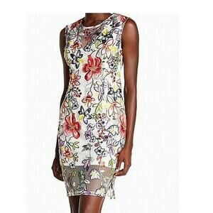 Alexia Admor Floral embroidered mesh overlay dopamine small